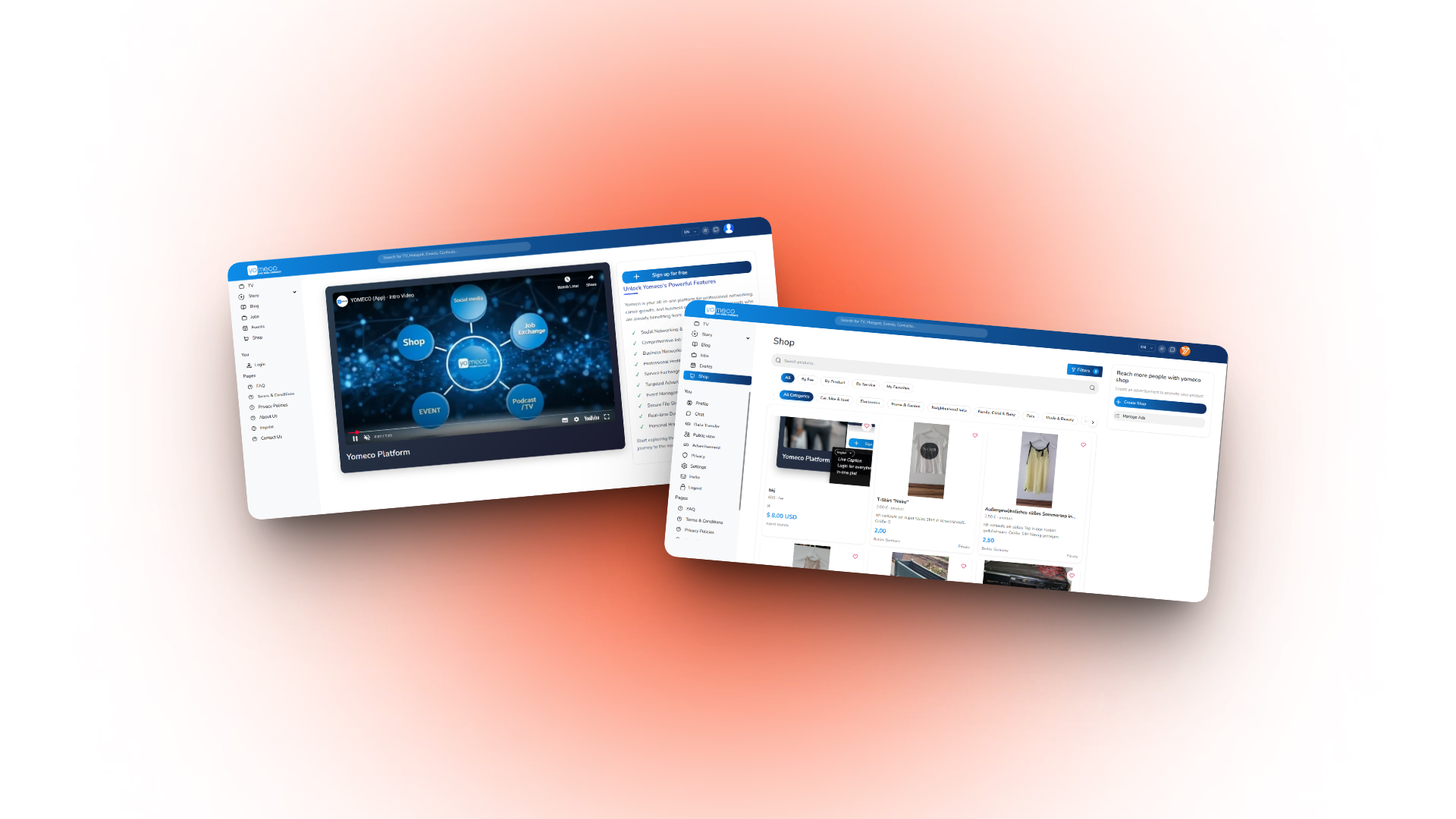 Yomeco Social Network App
